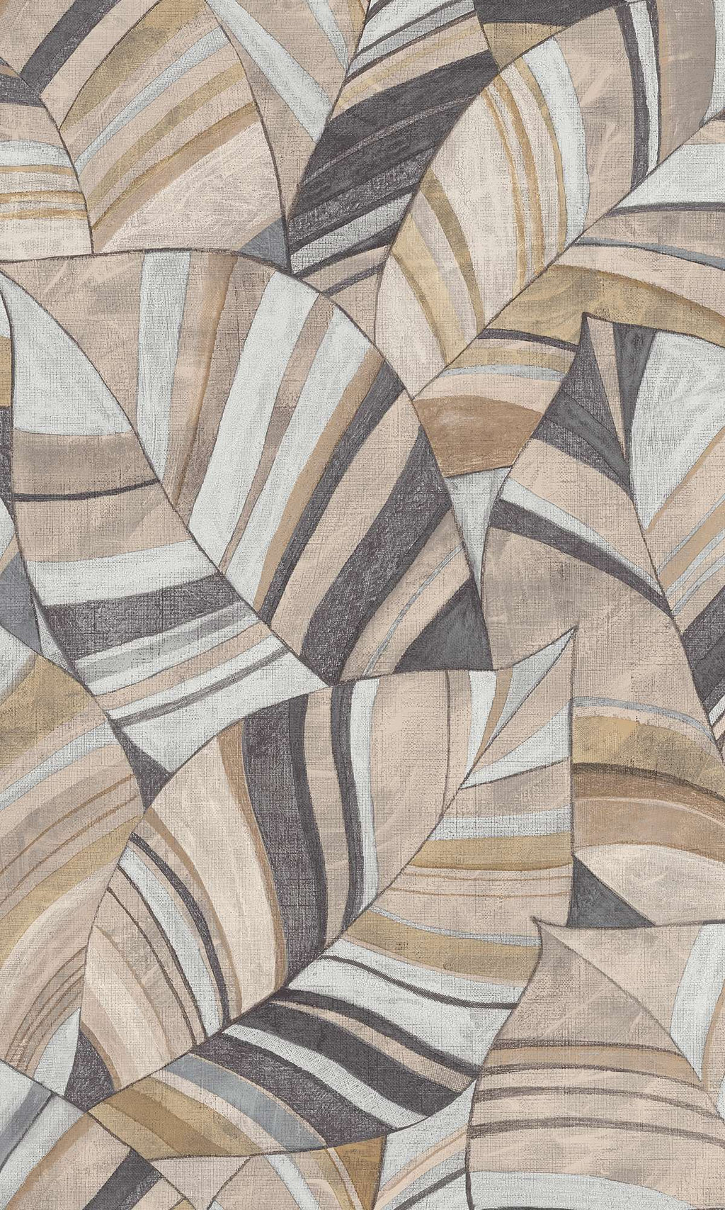 Serenity Native Leaves Brushed Nickel & Coffee Diva SY27562