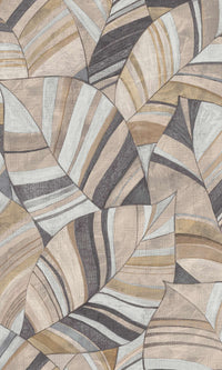 Serenity Native Leaves Brushed Nickel & Coffee Diva SY27562