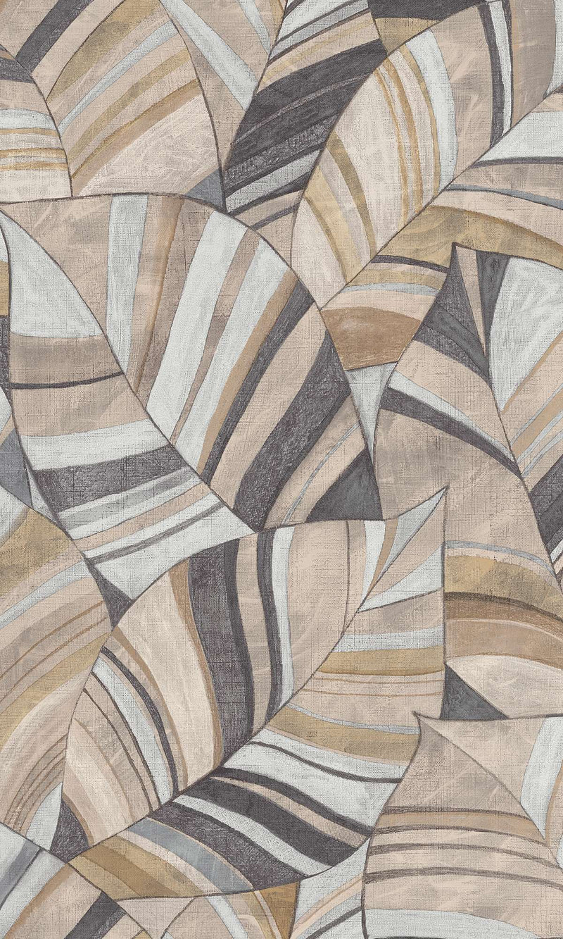 Serenity Native Leaves Brushed Nickel & Coffee Diva SY27562