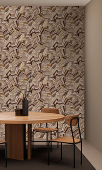 Serenity Native Leaves Duqqa Brown & Bungalow Taupe SY27563