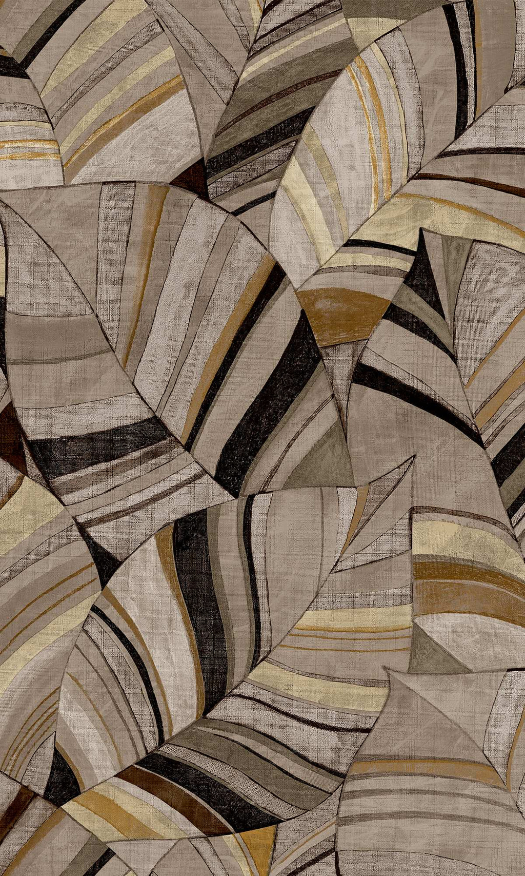 Serenity Native Leaves Duqqa Brown & Bungalow Taupe SY27563