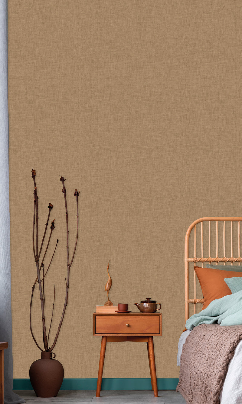 Antibes Textile Plain Brick Brown AN28211