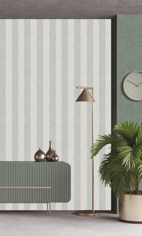 Antibes Stripes Snow Drift & Silky Green AN28215