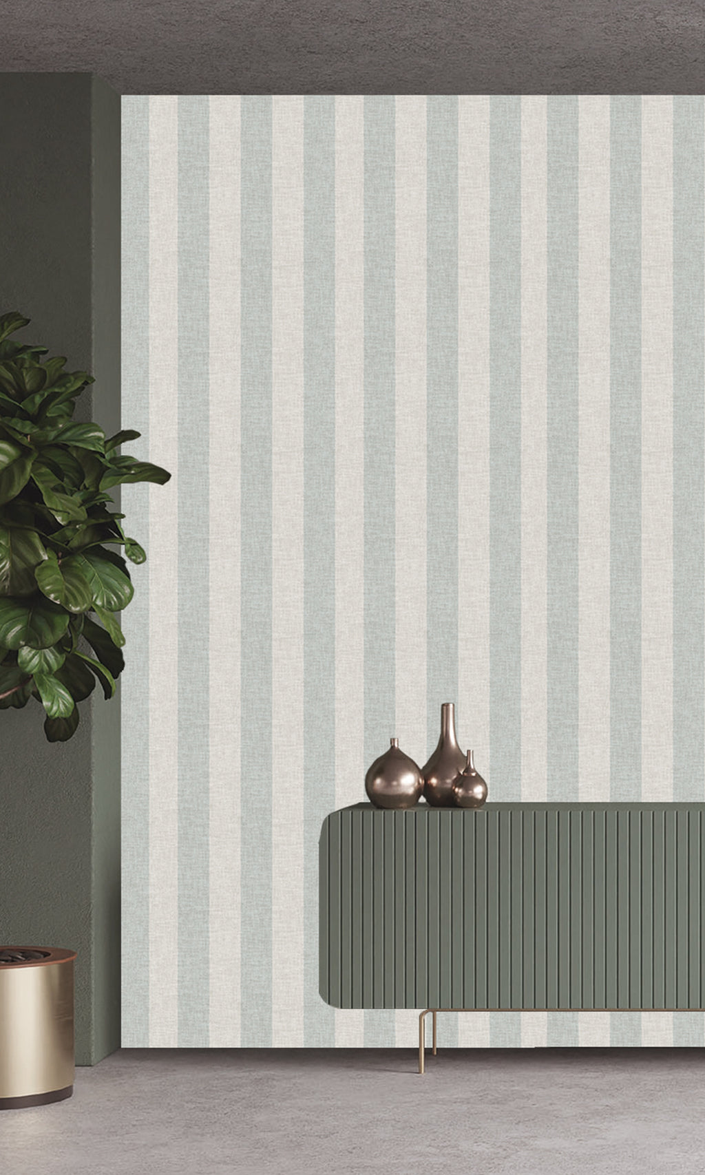 Antibes Stripes Snow Drift & Silky Green AN28215
