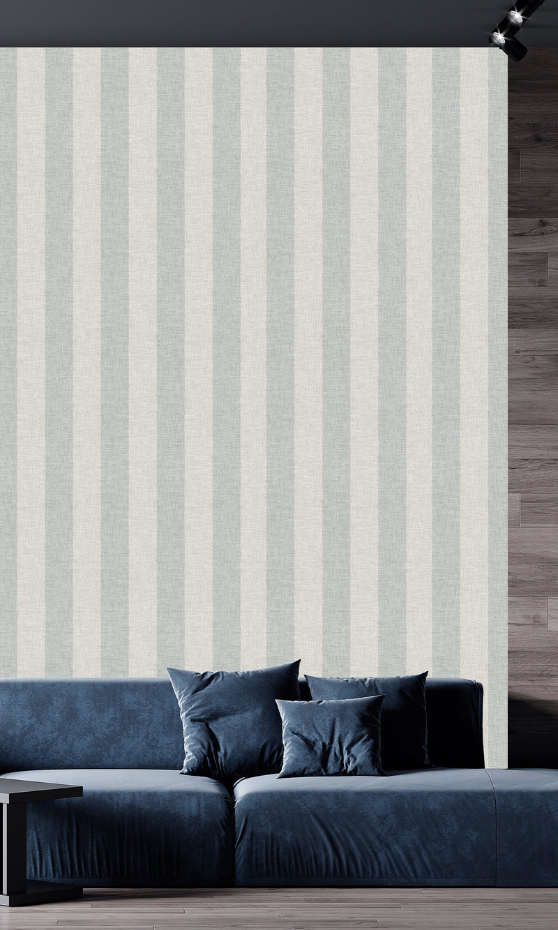 Antibes Stripes Snow Drift & Silky Green AN28215