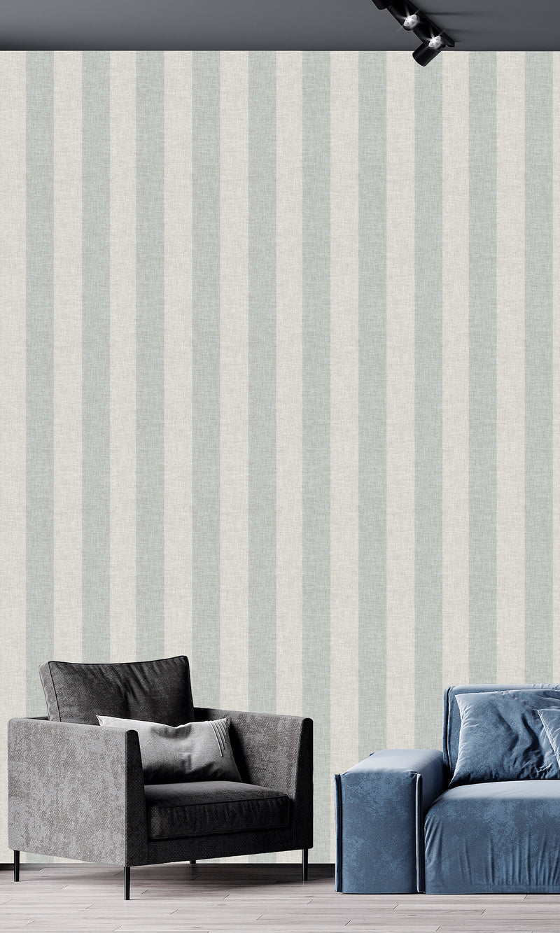 Antibes Stripes Snow Drift & Silky Green AN28215