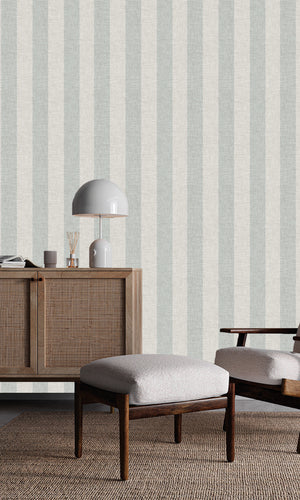 Antibes Stripes Snow Drift & Silky Green AN28215