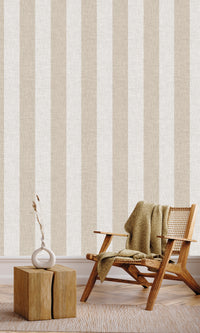 Antibes Stripes Offwhite & Birchwood AN28216