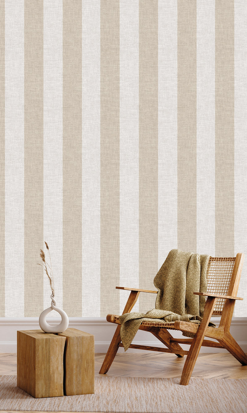 Antibes Stripes Offwhite & Birchwood AN28216