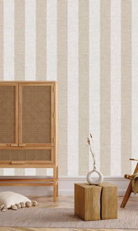 Antibes Stripes Offwhite & Birchwood AN28216