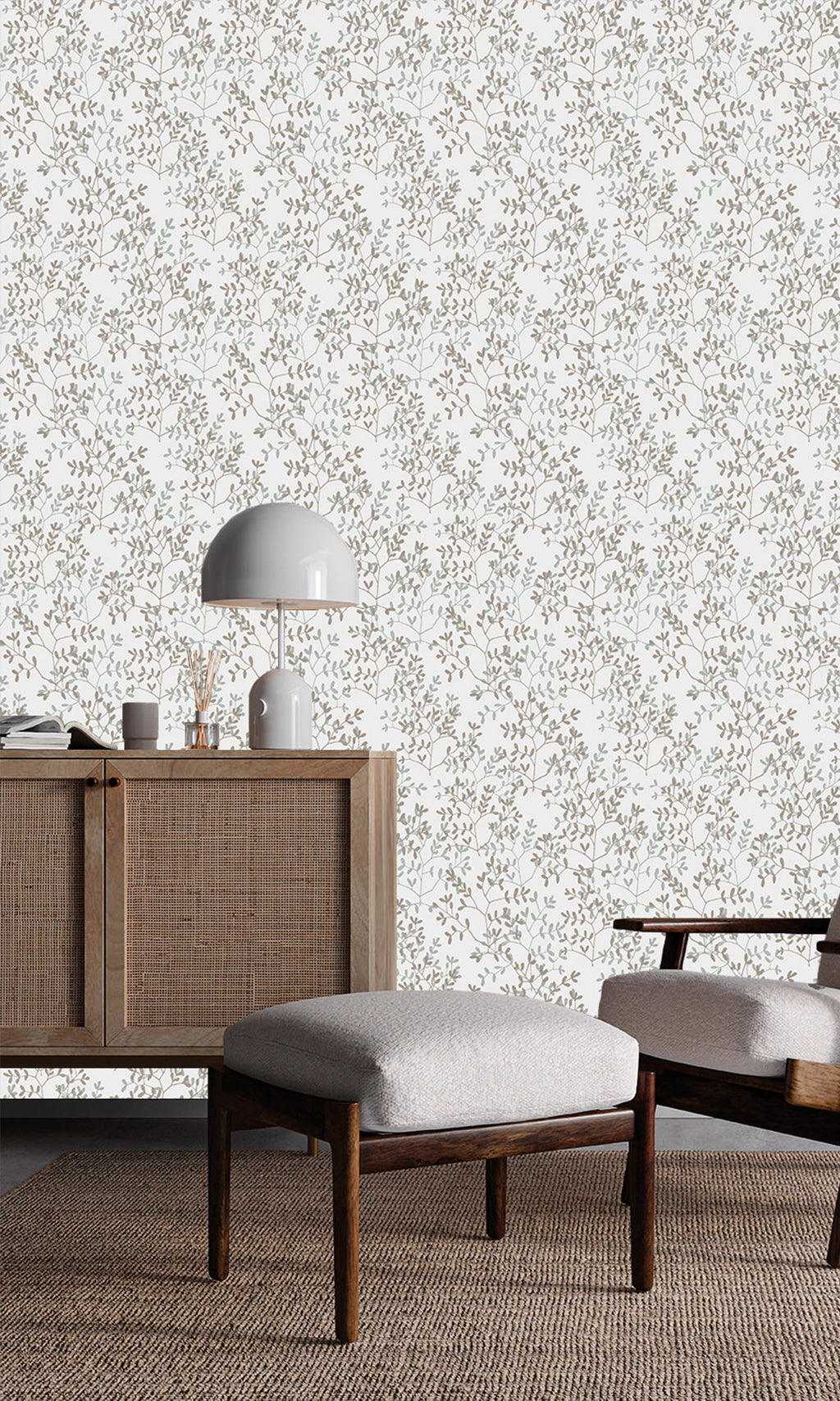 Antibes Branches Southern Pine & Coronation Gray AN28250