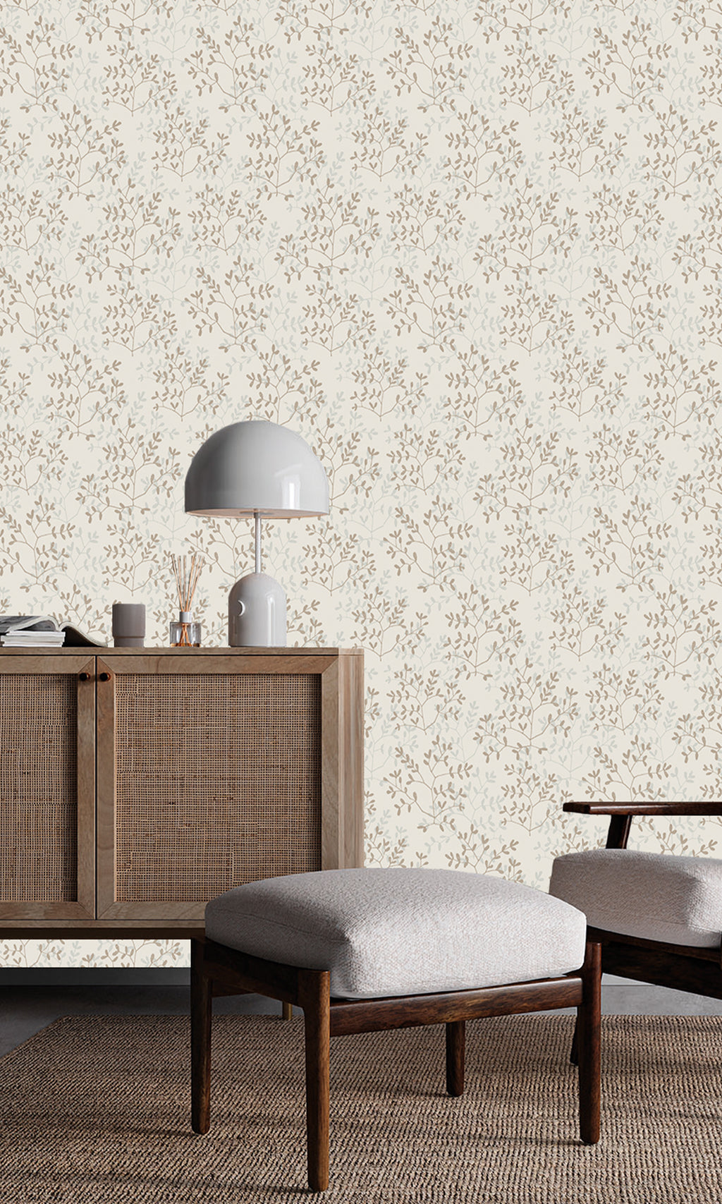 Antibes Branches Mountain Grey & Sorrell Brown AN28251