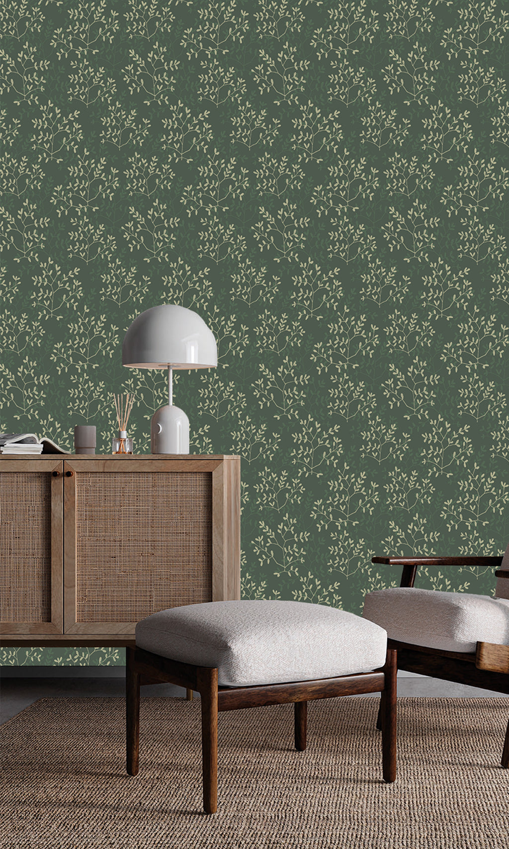 Antibes Branches Deep Sea Shadow & Prairie Grey AN28253