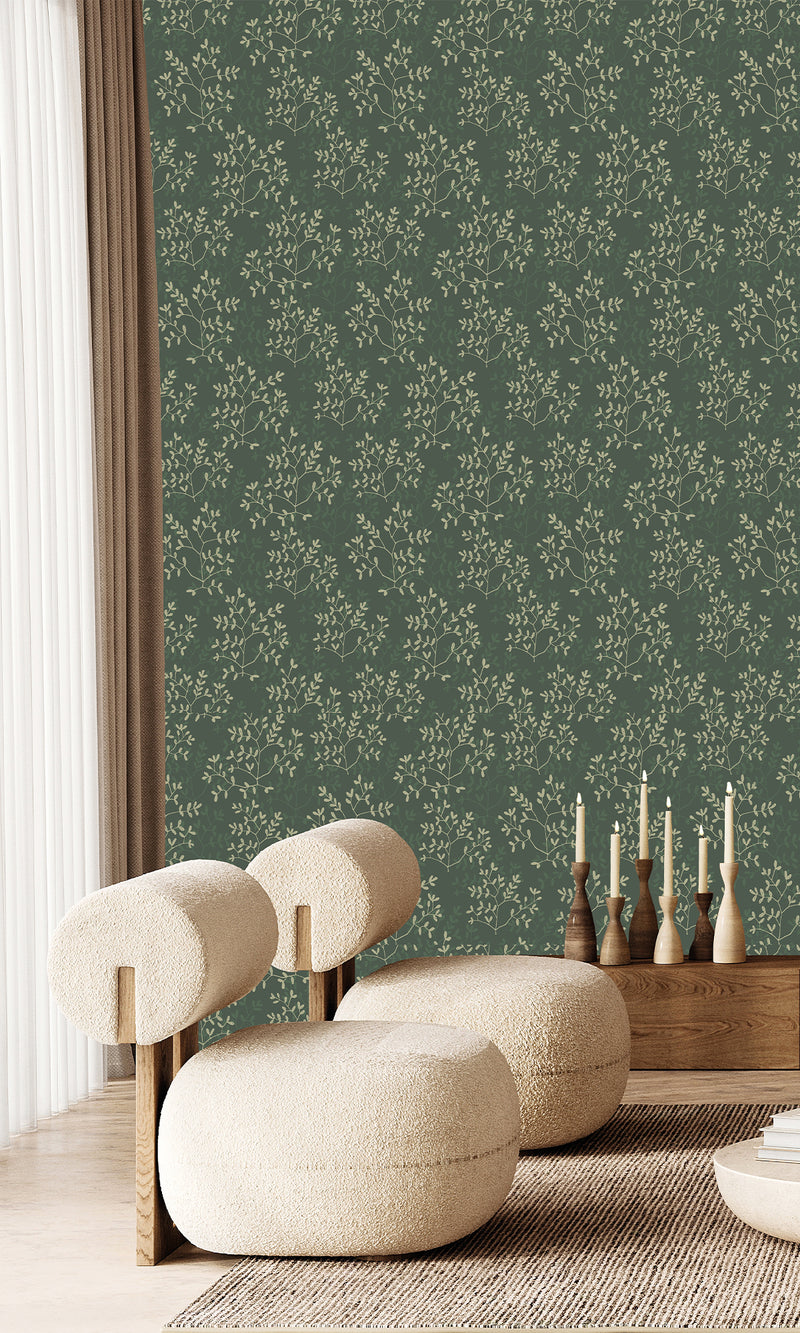 Antibes Branches Deep Sea Shadow & Prairie Grey AN28253