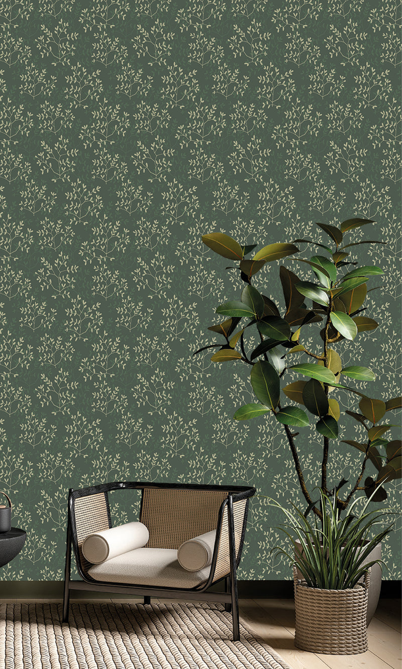 Antibes Branches Deep Sea Shadow & Prairie Grey AN28253