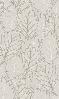 Antibes Quercus Leaves Thick Fog & Warm Grey AN28260
