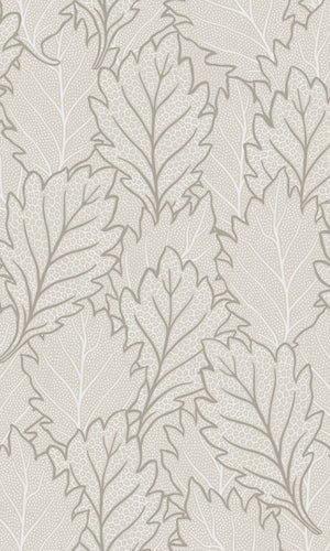 Antibes Quercus Leaves Thick Fog & Warm Grey AN28260