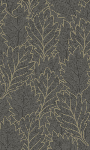 Antibes Quercus Leaves Merlin Grey & Deep Walnut AN28263