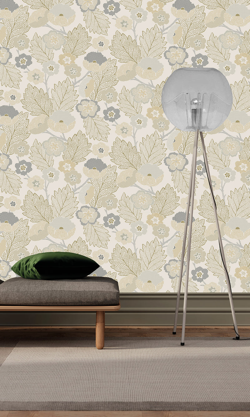 Antibes Flora Mountain Grey & Eaton Gold AN28270