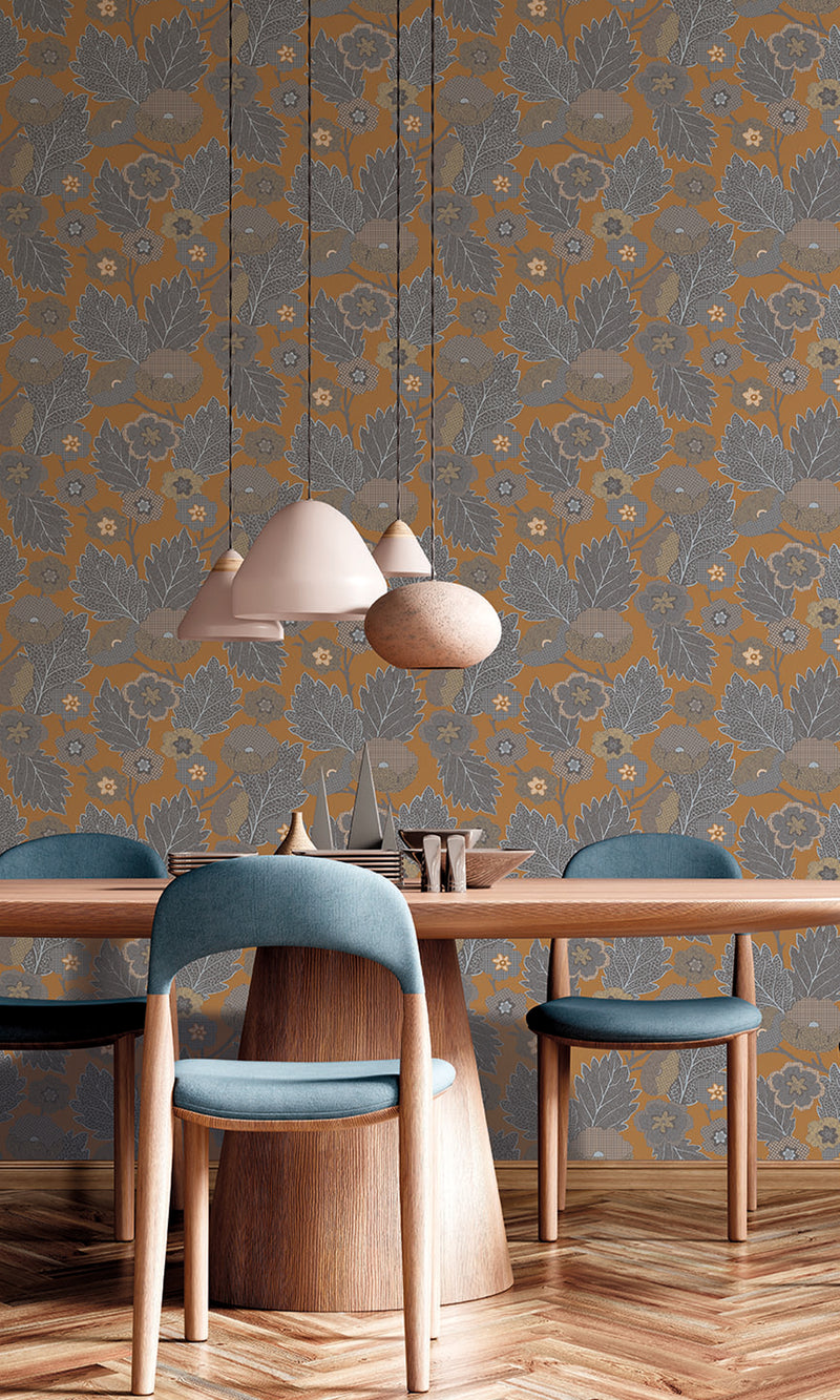 Antibes Flora Dark Teak & German Grey AN28272