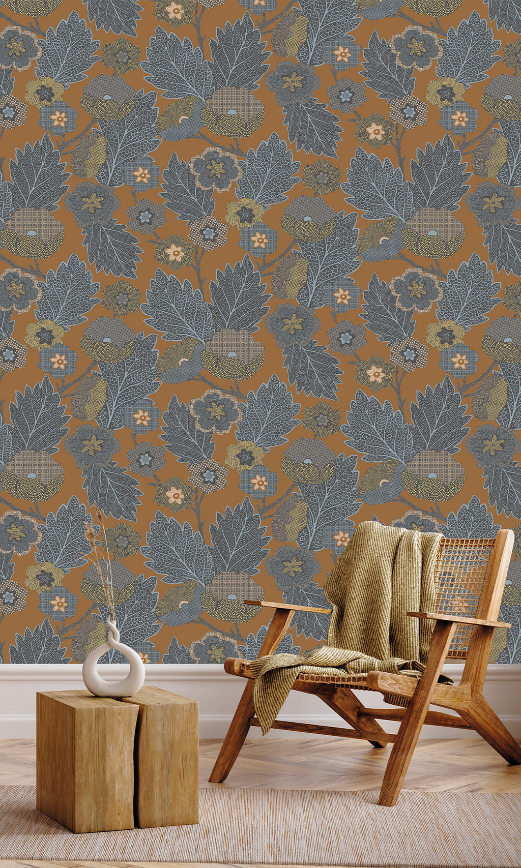 Antibes Flora Dark Teak & German Grey AN28272
