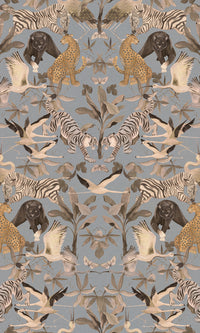 Designer Walls Light Blue Fog Magic Animals DW2001