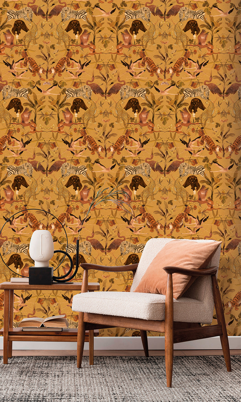 Designer Walls Ochre Magic Animals DW2002