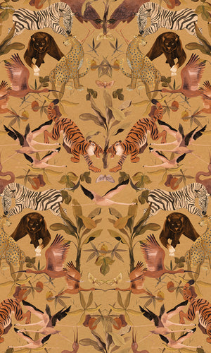 Designer Walls Ochre Magic Animals DW2002