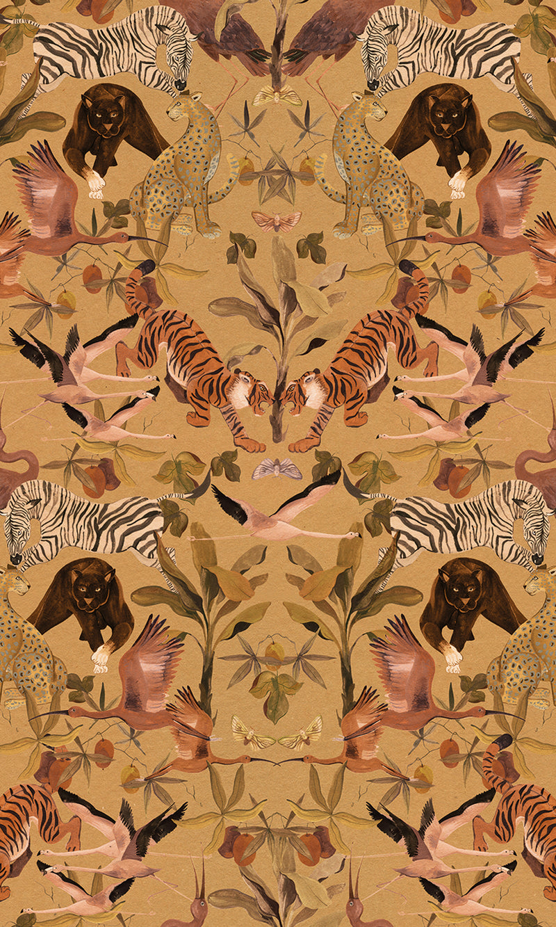 Designer Walls Ochre Magic Animals DW2002