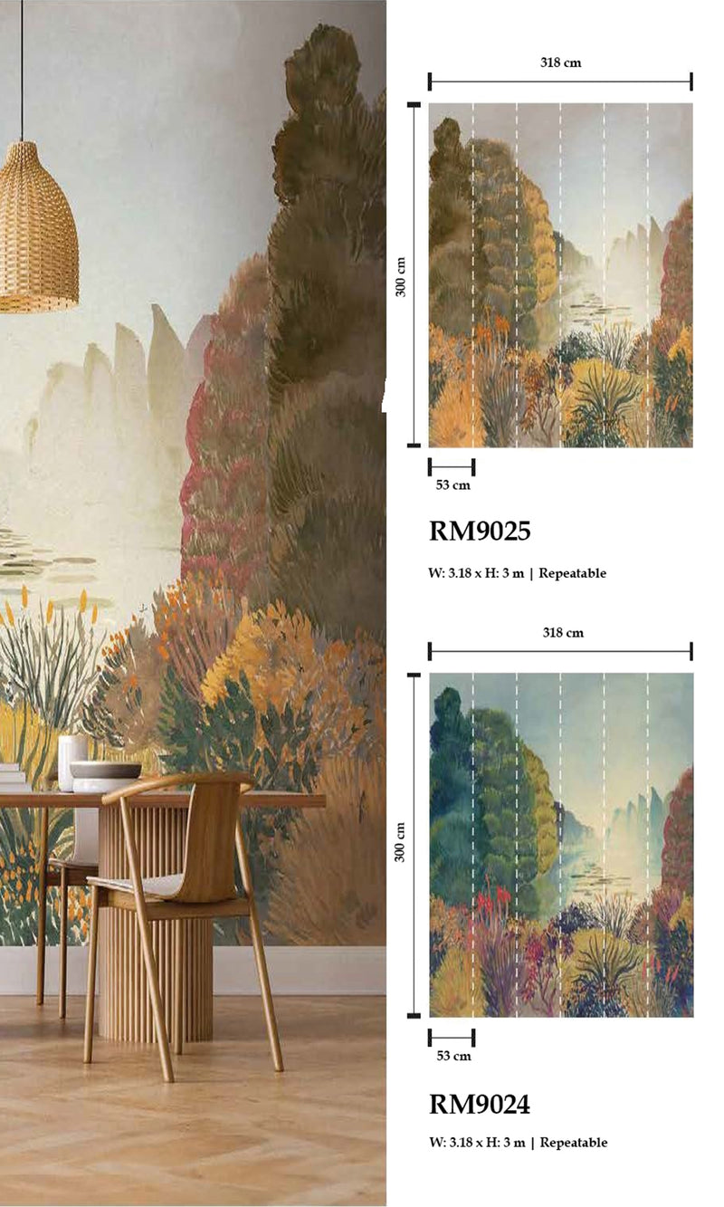 Designer Walls Warm Gold Nature Landscape DW2023