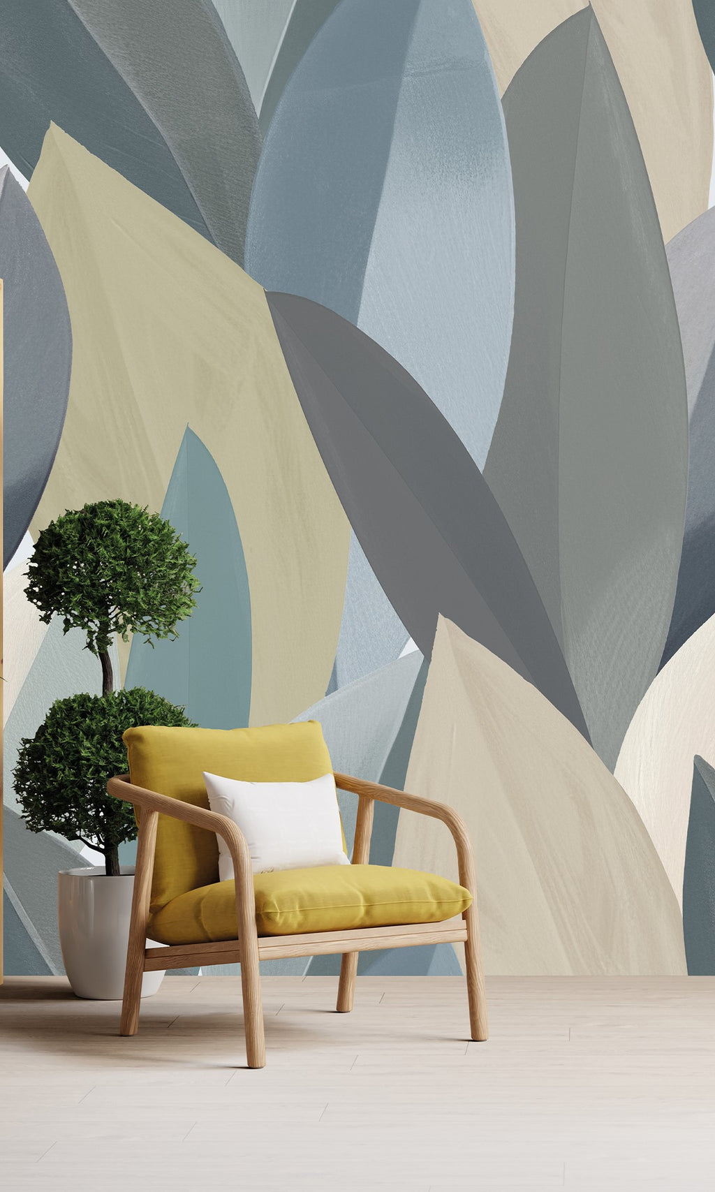 Serenity Foliage Periglacial Blue & Horizon Grey SYD27595
