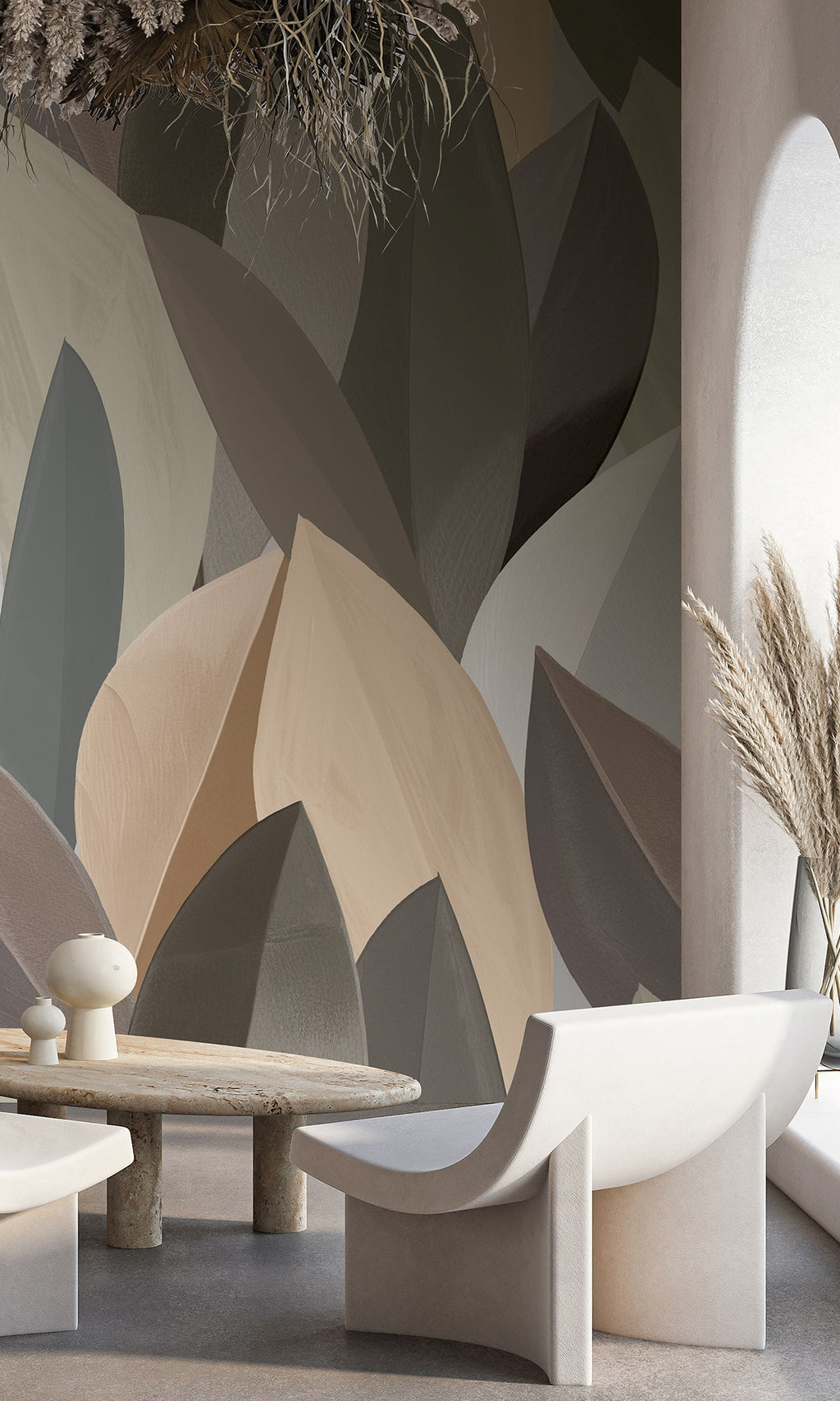 Serenity Foliage Agate Grey & Frosted Almond SYD27597