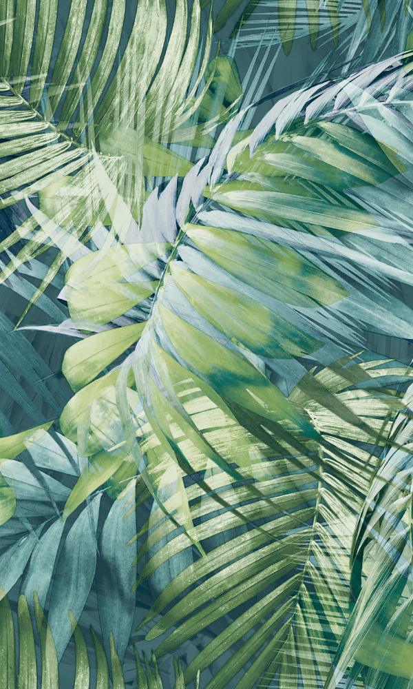 Nomad Teal & Green Antigua Palm-All-over 170702