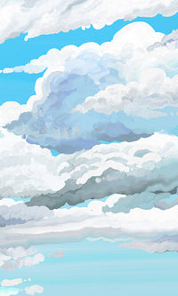 SUNNY AFTERNOON PAINTED CLOUDS WALLPAPER 2001023