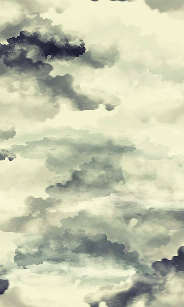 WATERCOLOR PAINTED CLOUDS WALLPAPER 2001030