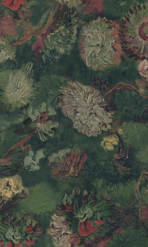Van Gogh chinese asters and gladioli wallpaper