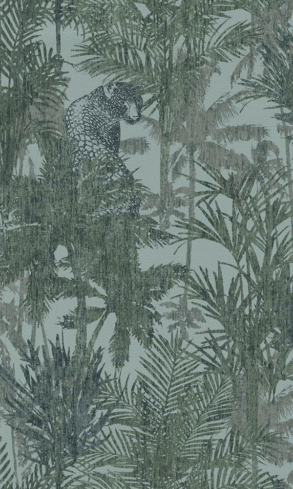 Panthera Hunter Green Textured Leopard Print 220144 – Prime Walls