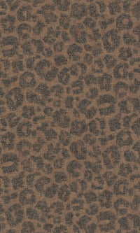 Panthera Black & Russet Brown Textured Leopard Print 220145