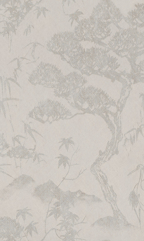 nature inspired asian crane zen wallpaper