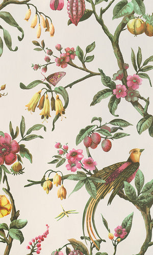 birds of paradise floral wallpaper