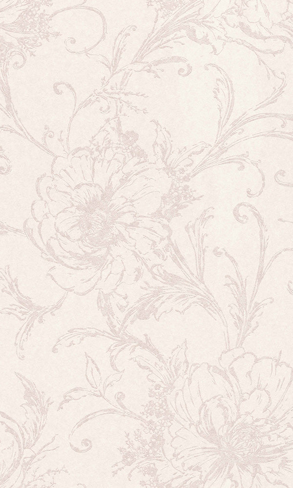 illustrated floral wallpaper