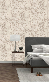 metallic floral bedroom wallpaper