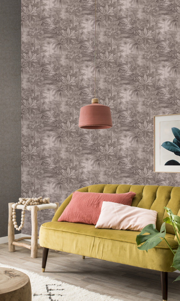 metallic tropical wallpaper canada