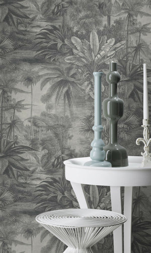 metallic tropical wallpaper canada