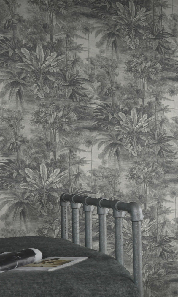 metallic tropical wallpaper canada