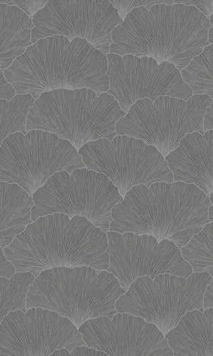 metallic geometric leaves wallpaper