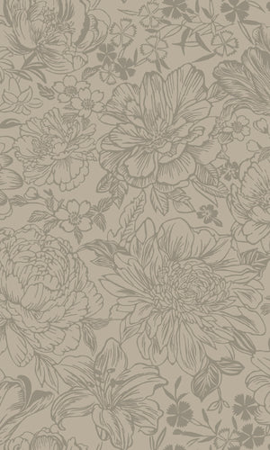 large vintage floral wallpaper