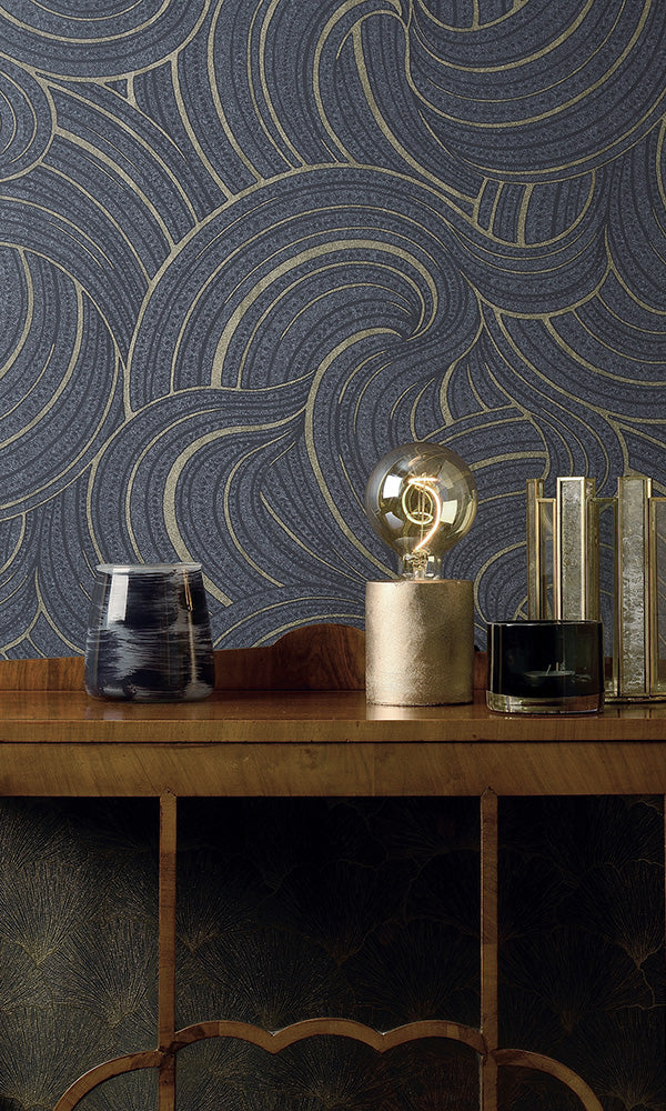 Foil or Metallic Wallpaper to Brighten up the Darker Room!