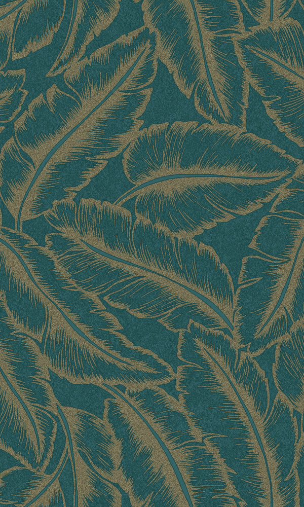 metallic feathers wallpaper