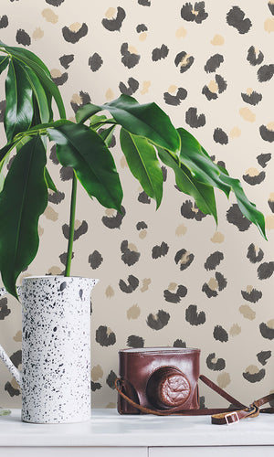 scandinavian leopard print wallpaper
